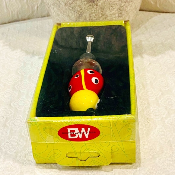 O3-BUNDLE ONLY-Ladybug Garden Art Blown Glass Wine Stopper in Box - Picture 5 of 7